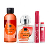 Parfém Peppery Peaches, sprchový gel, řasenka a balzám na rty AVON v hodnotě 746 Kč