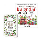 Diář Kreativ 2026 Louka a todinný nástěnný plánovací kalendář v hodnotě 730 Kč