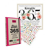 Diář 365 dokonalých dní, trhací stolní kalendářích a 150 samolepek v hodnotě 497 Kč