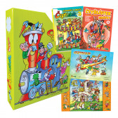 Pořadač Čtyřlístek VLAK, puzzle Čtyřlístek, Zábavný a hravý Čtyřlístek 3, Čtyřlístek hrátky 1. a certifikát v hodnotě 381 Kč