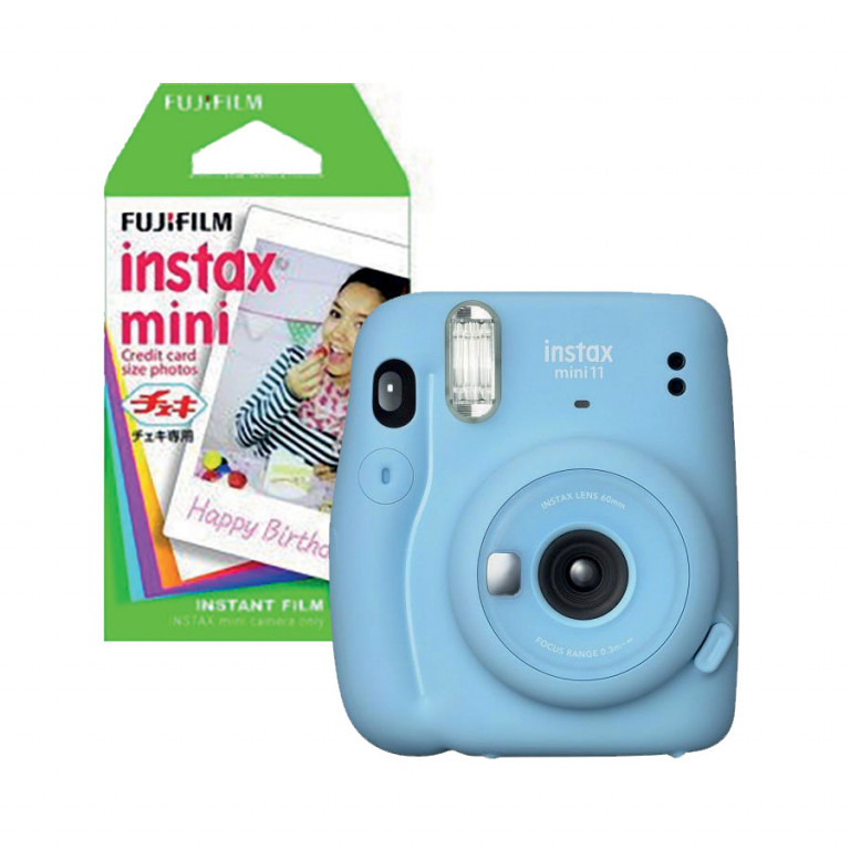 Fotoaparát Fujifilm Instax Mini 11 modrý včetně 10 ks filmu v hodnotě 1 998 Kč